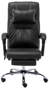 Sedia da ufficio massaggiante nera in similpelle