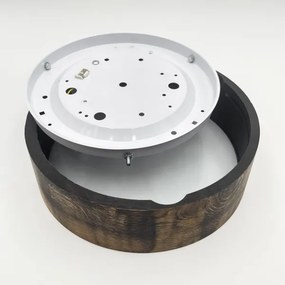 Lampada a soffitto OAK SMOKY 1xE27/15W/230V Ø 27,5 cm rovere marrone scuro