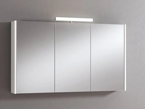 Pensile con luce Akira bianco frassinato L 120 x H 70 x P 15.5 cm