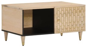 Tavolino Da Salotto 80x50x40 Cm Legno Massello Di Mango /