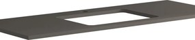 Top per semincasso lavabo Niwa18045 L 120 x H 1.8 x P 46 cm laccato opaco grigio carbone truciolare
