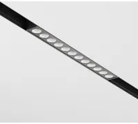 Striscia Led Per Binario Moderno Points Alluminio Nero 12 Luci 12W Dimmerabile