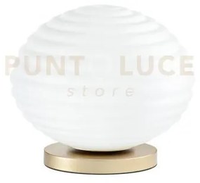 Lumetto ripple oro 1 luce attacco e27 32x32x28cm in vetro soffiato ...