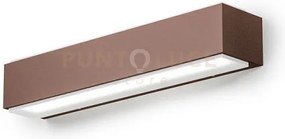 Ges965c- applique led 3000k 922lm 20w alluminio ip65 ruggine 36cm