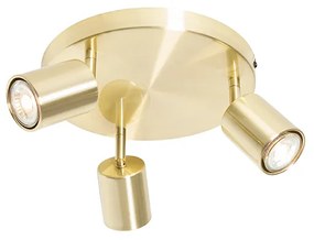 Plafoniera moderna in ottone regolabile rotonda 3 luci - Java
