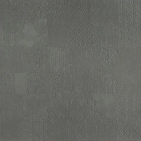 Mutina Dechiner Decor Piastrella Rettificato Relief Spazzolato Cm 60x60 In Gres Porcellanato Piombo