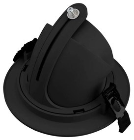 Faro LED da Incasso 44W Orientabile Rotondo Foro Ø160mm Nero Philips Certadrive 140lm/W Colore Bianco Naturale 4.000K