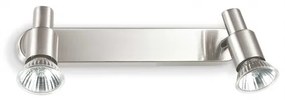 Ideal Lux -  SLEM AP2 - Applique  - Montatura in metallo con finitura in nickel satinato od ottone satinato, bianco, cromo. Corpo luce posizionabile con rotazione dello stelo e snodo per l'inclinazione. Dimensioni: 260x130x130 mm.