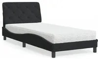 Letto con Materasso Nero 90x200 cm in Velluto 3208636