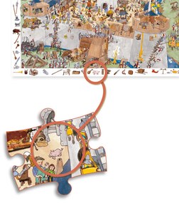 Puzzle - cavalieri - 100 pezzi