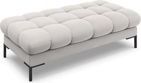 Panca Bali imbottita in velluto con gambe nere - L133cm