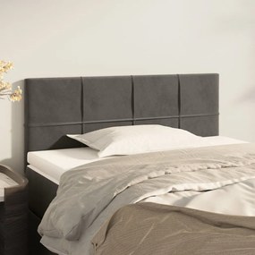Testiera Grigio Scuro 80x5x78/88 Cm İn Velluto /