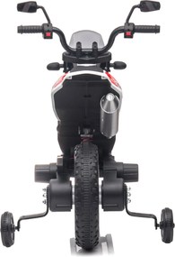 Moto Elettrica per Bambini 12V con Licenza Aprilia RX-125 Motocross Bianca...