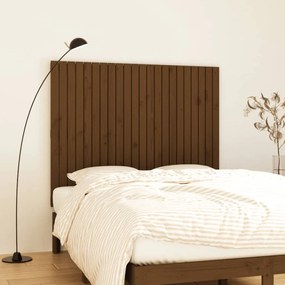 Testiera Da Parete Ambra 140x3x110 Cm İn Legno Massello Di Pino /