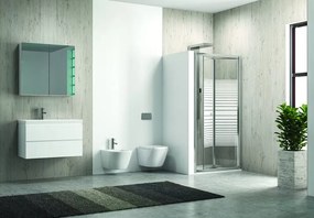 Porta doccia 90 cm a libro vetro serigrafato altezza 180cm KM4000S - KAMALU