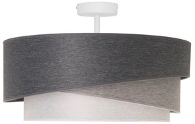Duolla - Lampadario a plafone KOBO 1xE27/15W/230V diametro 45 cm grigio/bianco