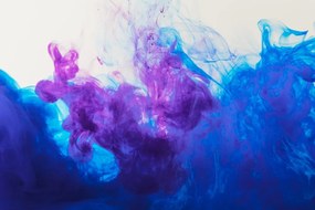 Stampa su tela – Inchiostro in sfumature blu-viola