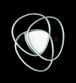 Plafoniera rose media silver 4000k 5685lm 70w dimmerabile d.67cm