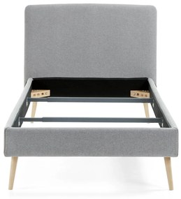 Kave Home - Fodera per letto Dyla grigia per materasso da 90 x 190 cm
