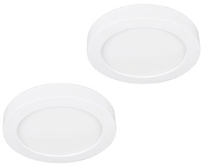 Prios Plafoniera LED Edwina, bianco, 18 cm, set di 2