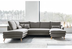 Divano letto angolare grigio (angolo sinistro/"U") Charming Charlie - Miuform