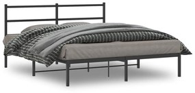 Giroletto Con Testiera İn Metallo Nero 150x200 Cm /