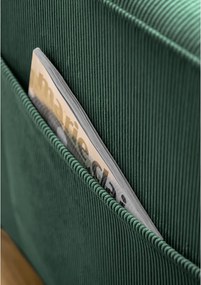 Poltrona in velluto a coste verde scuro Lofty Lilly - Miuform