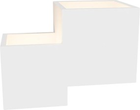 Applique da Parete 2xG9 PARALLEL 2 in Gesso Pitturabile