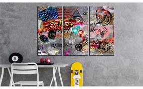 Quadro American Graffiti  Colore colorful, Dimensioni e Misure 120x80