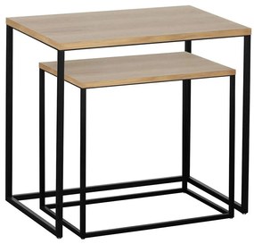 Eglo 424006 - Set 2x tavolini d'appoggio TOZAWA marrone/nero