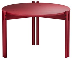 Tavolino rotondo rosso in legno di pino ø 60 cm Sticks - Karup Design