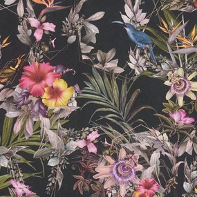 Carta da parati Tropico  nero, 53 cm x 10.05 m