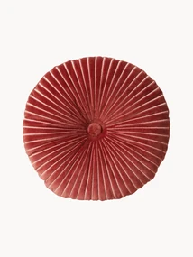 Cuscino rotondo in cotone fatto a mano Ripple, Ø 35 cm