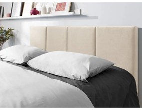 Letto matrimoniale imbottito beige con contenitore con griglia 160x200 cm Juniper - Mazzini Beds