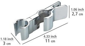 Supporto per soffione doccia in acciaio inox in argento lucido - Wenko