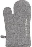 Guanto forno antracite con scritta in misto cotone