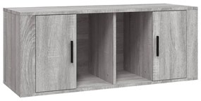 Mobile tv grigio sonoma 100x35x40 cm in legno multistrato