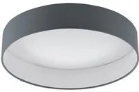 Plafoniera Contemporanea Palomaro 1 Led Plastica Bianco Diffusore Antracite