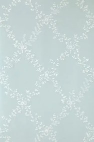 Farrow & Ball Carta da parati Toile Trellis - All White/ Teresa's Green