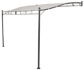 PEGASUS - pergola onda da giardino addossata in acciaio 3,5 x 2,5 m