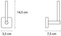 New line p5 portarotolo verticale in acciaio inox cromato