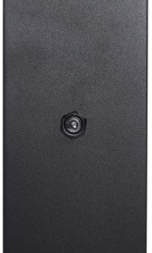 Dissuasore da esterno moderno nero con vetro fumé 70 cm con sensore crepuscolare IP44 - Denmark