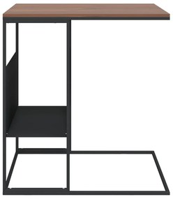 Tavolino nero 55x36x59,5 cm legno multistrato