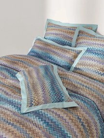 Copripiumino in cotone con motivo a zig-zag John Re