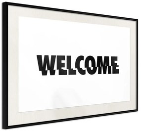 Poster  Welcome  Cornice Quadri Cornice nera con pass-partout, Larghezza x Altezza Home decor 60x40