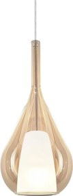 Ideal Lux - Lampadario sospeso a cavo KALIQUE 1xE27/42W/230V Ø 18 cm beige fumé