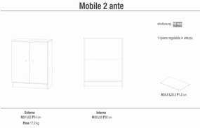 ASTOR - mobiletto portaoggetti ad due ante