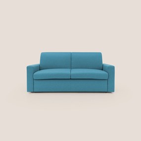 Kansas Divano letto matrimoniale alto 20 cm in tessuto impermeabile misto cotone T13 azzurro