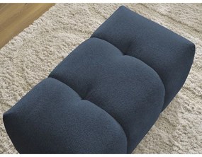 Poggiapiedi blu con rivestimento in ciniglia Roxelane – Bobochic Paris