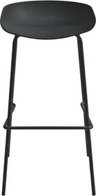 Sgabello in polipropilene Nero con struttura in metallo - AGE 2 pezzi